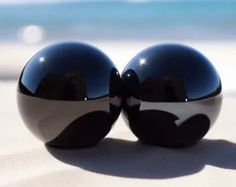 pornhint Pornhint Powerful Black Obsidian Ben Wa Balls - Set of 2 | 100% Genuine and Effective