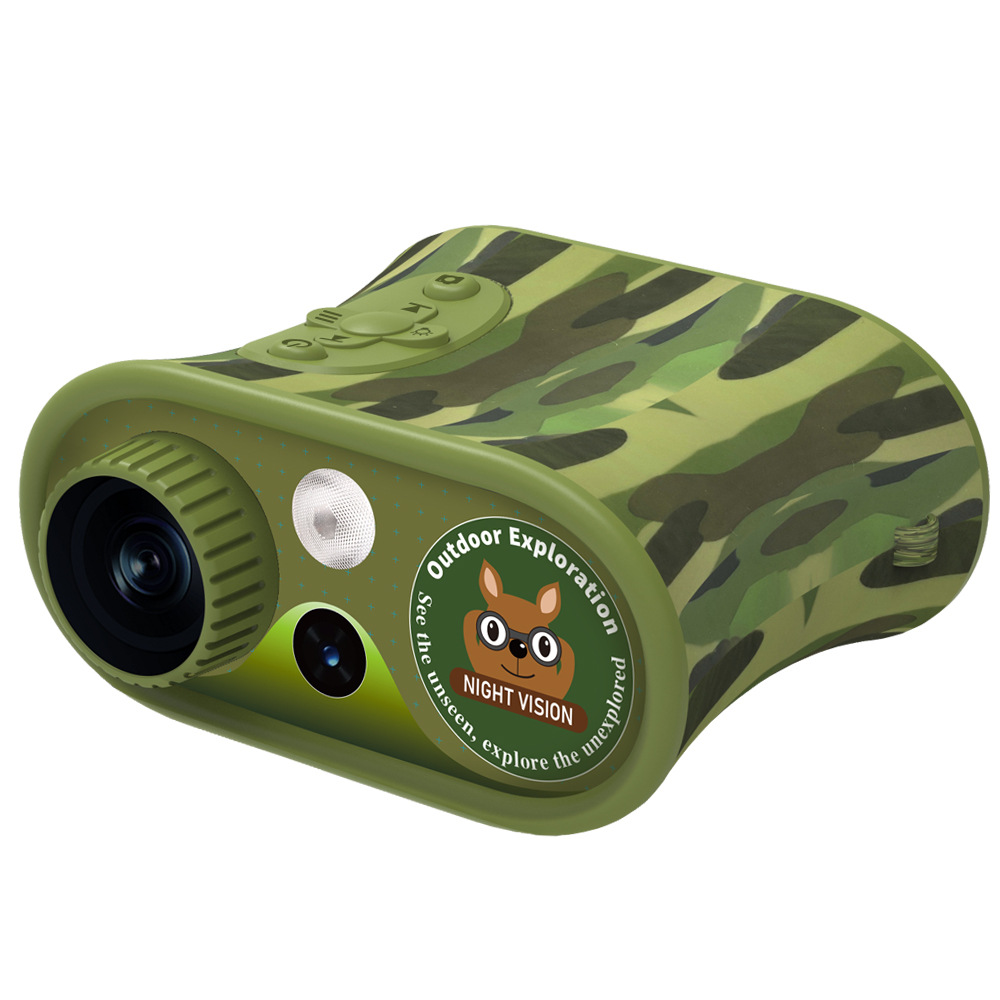 BekinTek Kids Night Vision Binoculars Rechargeable Digital Telescope NVG Infrared Goggles Full Dark Observing Scope 7x IR Adjustment 8x Zoom 2.5K Video Playback 48M Photo 2.4 Inches Large HD Screen with 32G TF Card for Children Day Night Camping Hiking