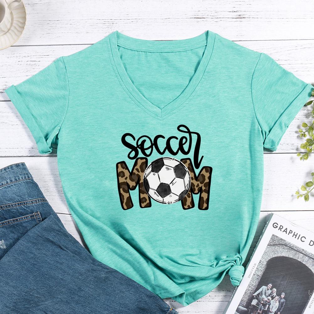 Soccer Mom V-neck T Shirt-Guru-buzz