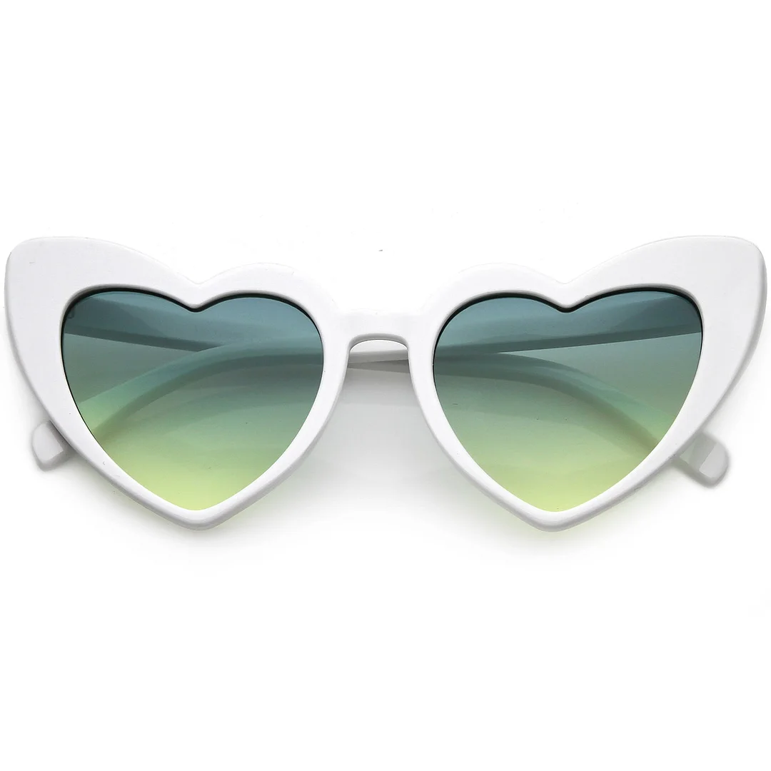 Oversize Extreme Heart glasses Color Gradient Lens 51mm