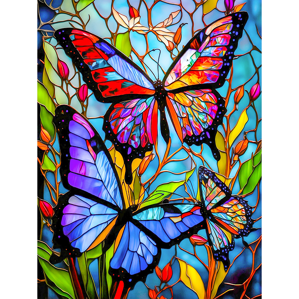 DIY Butterfly Shaped Diamond Painting Wind Chime Pendant Window