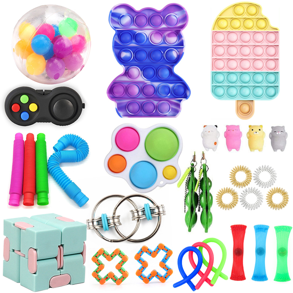31pcs Push Bubble Fidget Toys Set Sensory Puzzzle Sensory Anti Stress Toy, 501 Original
31pcs Push Bubble Fidget Toys Set Sensory Puzzzle Sensory Anti Stress Toy, 501 Original