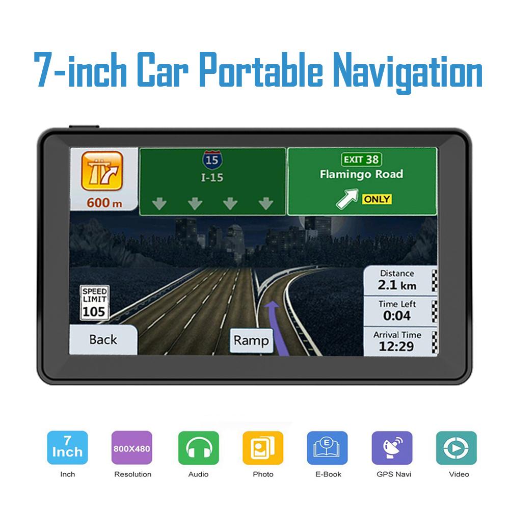 7in GPS-navigatiesysteem voor auto met 47 landen kaarten, GPS Touch Screen Navigatie Car System 8G geheugen, satellietnavigatie, postcodes & POI, Speed(Size:7 Inch,Color:Australië