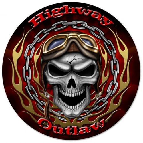 Skeleton- Round Shape Tin Signs/Wooden Signs - 30*30CM