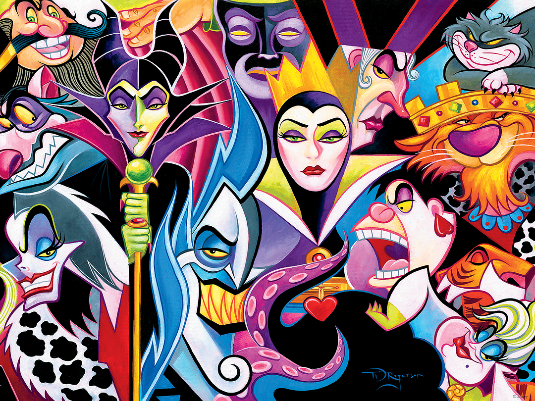 Tim Rogerson - Disney Villains - Paint by Numbers Kits QM3139