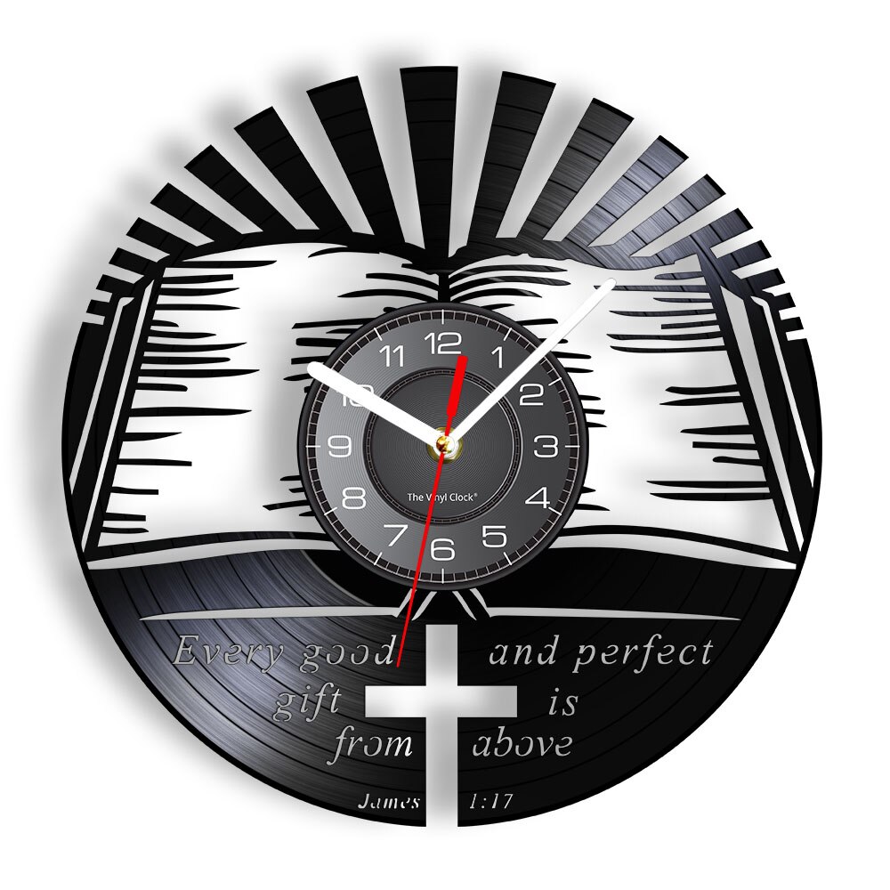 James 1:17 Bible Verse Art Ch - Vinyl Record Wall Clock - Without LED, 501 Original
James 1:17 Bible Verse Art Ch - Vinyl Record Wall Clock - Without LED, 501 Original