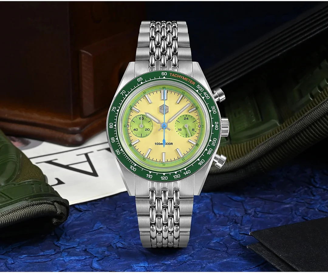 Discover the Timeless Elegance of the San Martin Chronograph VK64 Quartz Watch SN0116San Martin Watch San Martin Official Authorized StoreSan Martin Watches