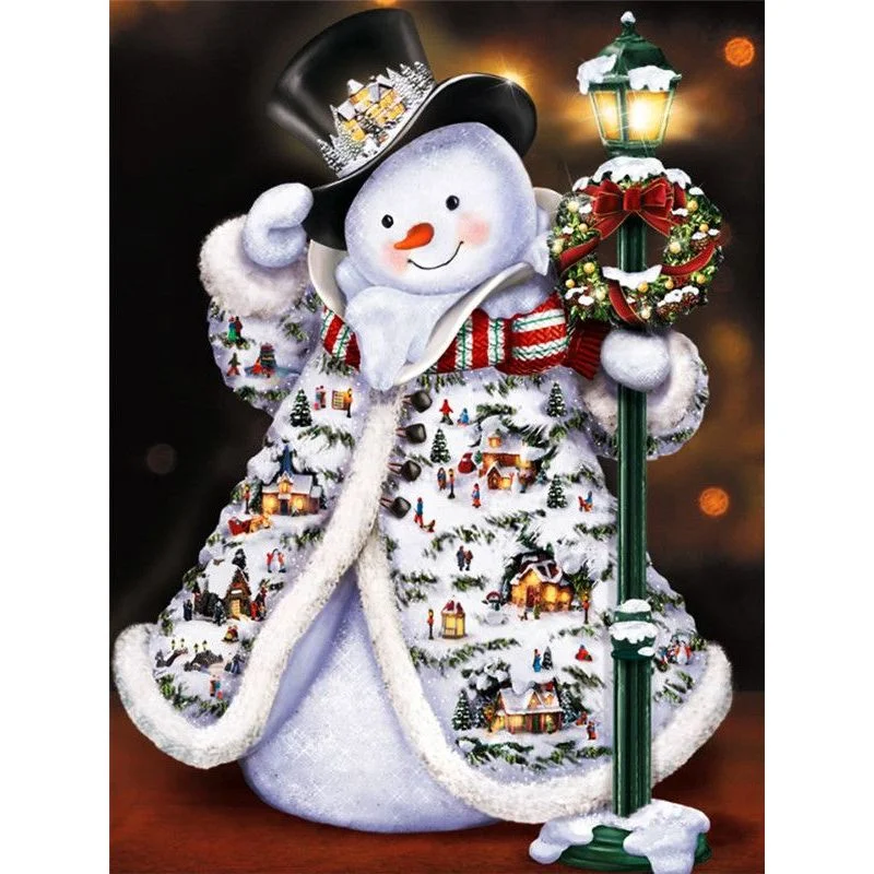 Diamondpaintinggifts Full Drill Diamond Painting - Snowman & Santa Claus