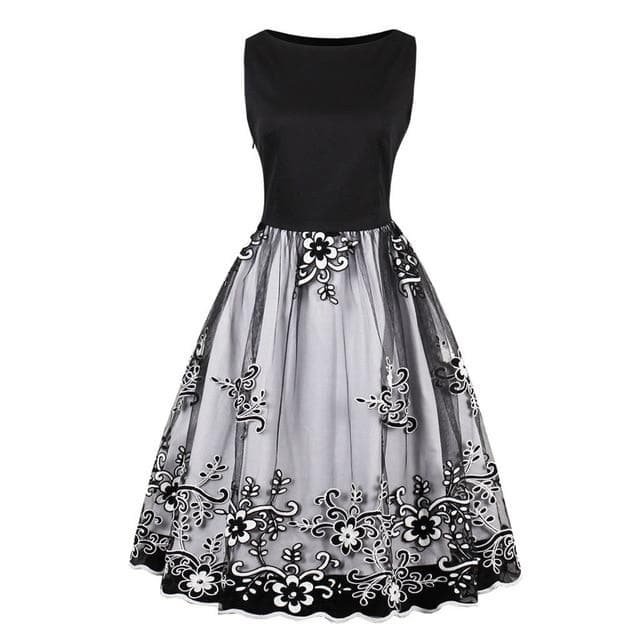 Plus Size Embroidery Vintage Dress SP14462