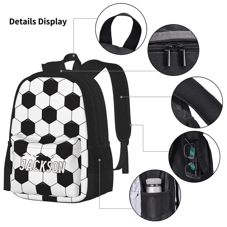 Personalized Soccer Kids School Backpack Set|S16
