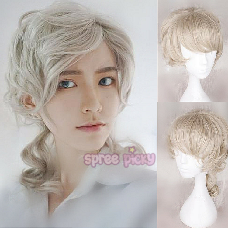 Khaki Short Curly Hair Wig SP166844