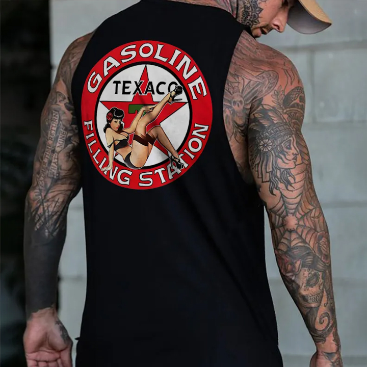 Vintage Retro Graphic Cotton Tank Top