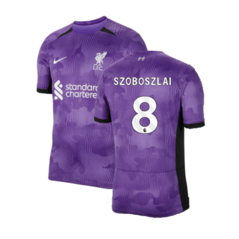 FC Liverpool Dominik Szoboszlai 8 Third Shirt Top Kit 2023-2024
