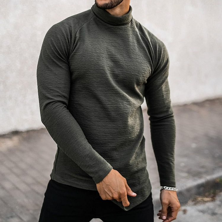 Turtleneck Long Sleeve T-Shirt