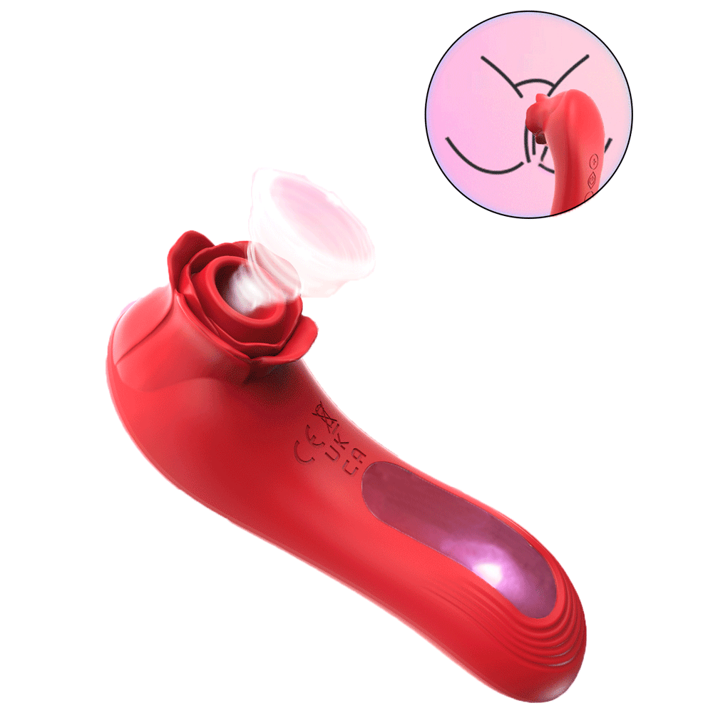 Bloomy Rose - Suction Vibrator With Strong Pulses For Clit And Nipple Pleasure By Rose Toy