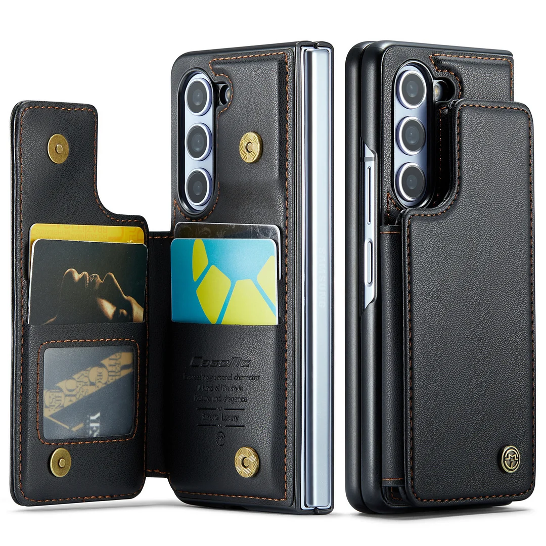 Luxury Leather Phone Case With 4 Cards Slot,Kickstand And Stylus For Galaxy Z Fold3/Z Fold4/Z Fold5