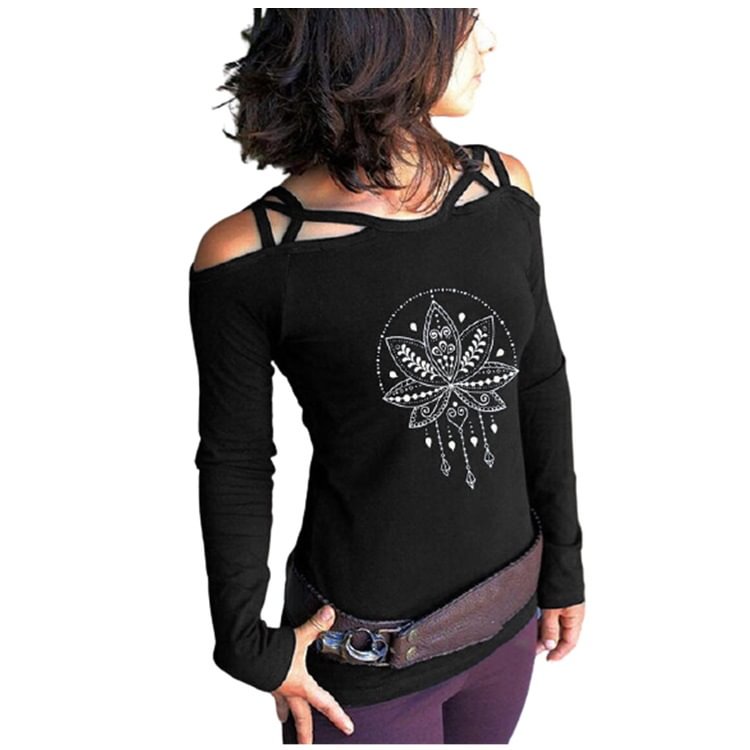 Women's Off-Shoulder Printed Top