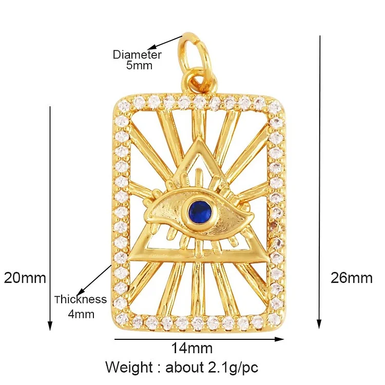 Round Heart Antique Amulet Turkish Lucky Evil Eye Charm Pendant,Cubic Zirconia CZ Paved,Jewelry Necklace Bracelet Accessories