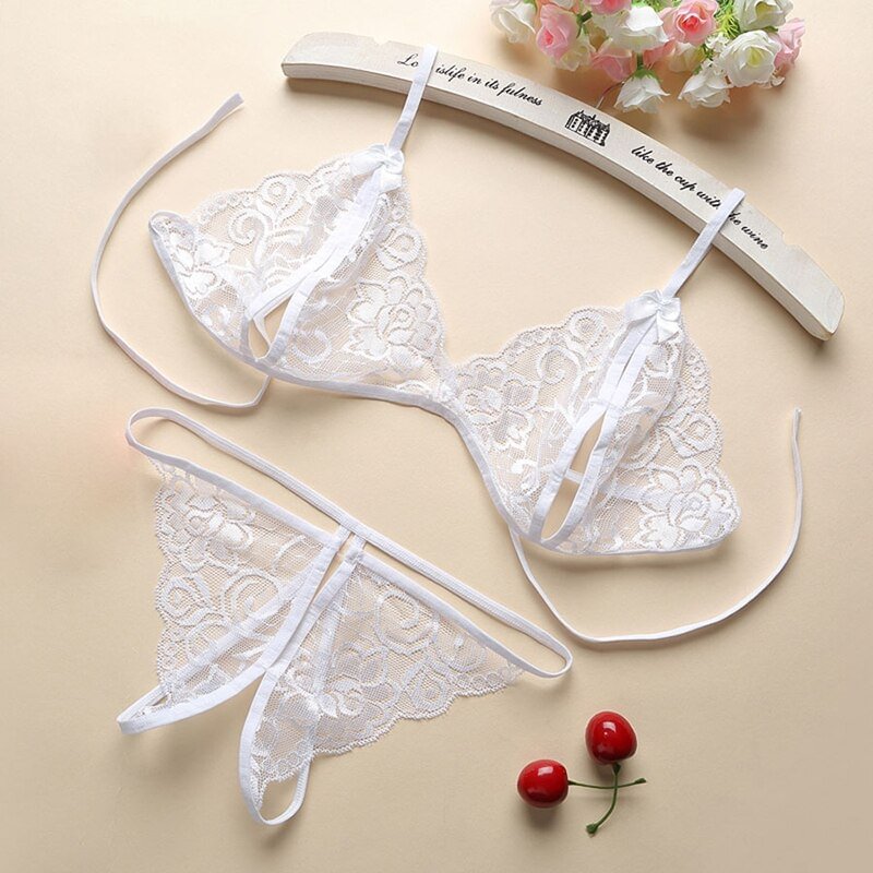 Women Sexy Lingerie Lace Bra Set Underwear Sexy Panty Bandage Set