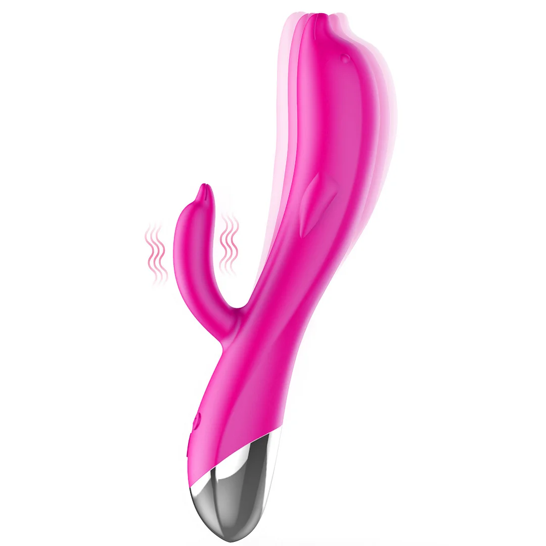Silicone Powerful G Spot Vibrator Clitoris Stimulator - Rose Toy