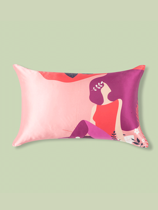 Easter Girl Single Side Silk Pillowcase
