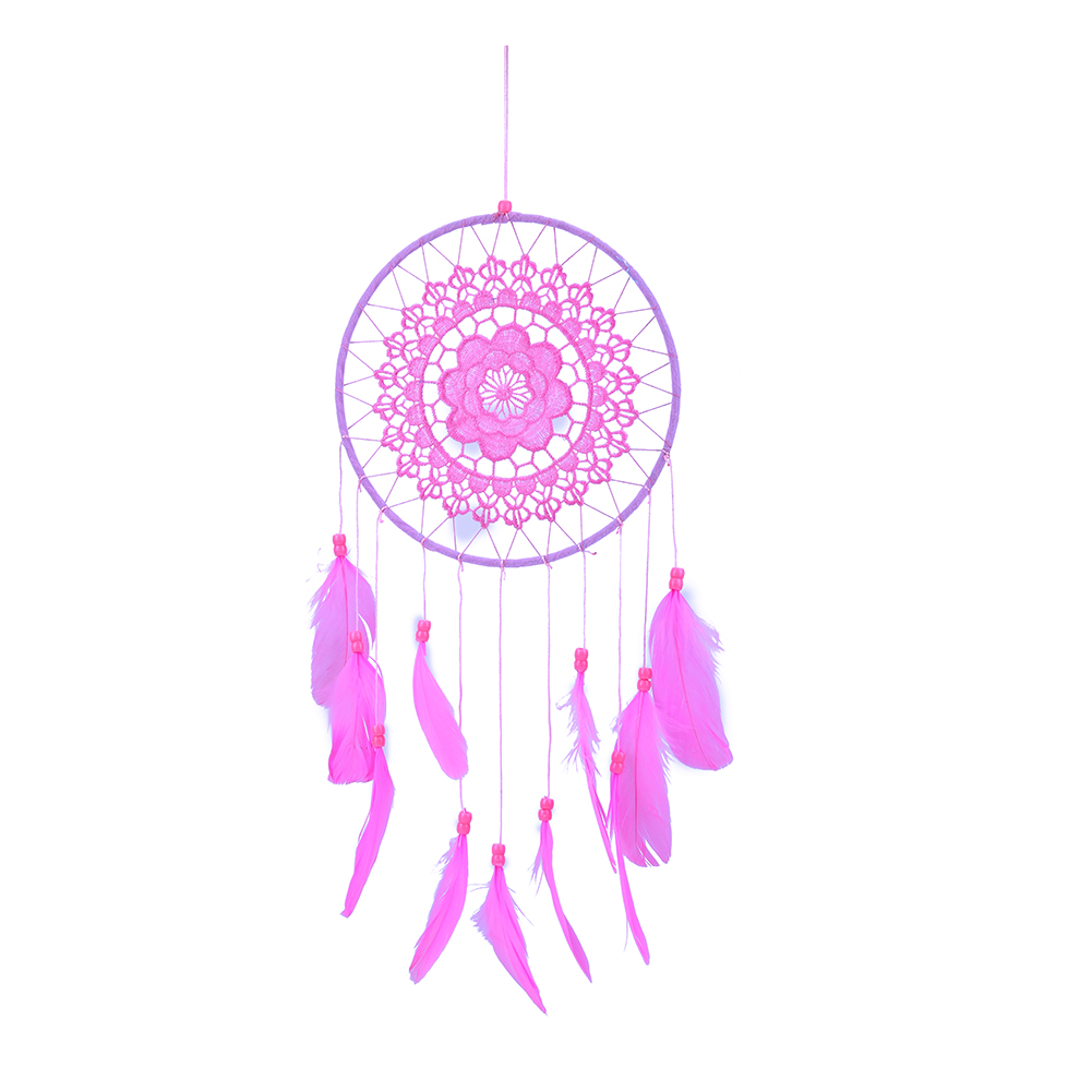 Pink Handmade Lace Dream Catcher Feather Bead Hanging Decoration Ornament, 501 Original
Pink Handmade Lace Dream Catcher Feather Bead Hanging Decoration Ornament, 501 Original
