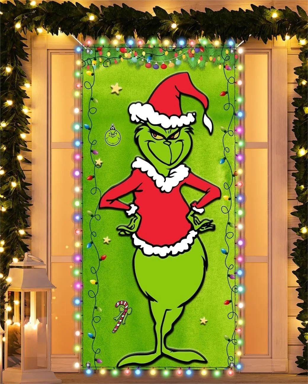 Christmas Door Covers - Outdoor Christmas Decorations - Front Door Decor - Holiday Door Covers