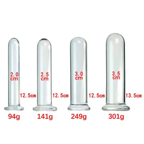 pornhint Pornhint Crystal Glass Smooth Dildo Base 4 Sizes Anal Vagina Massager Sex Toys for Women