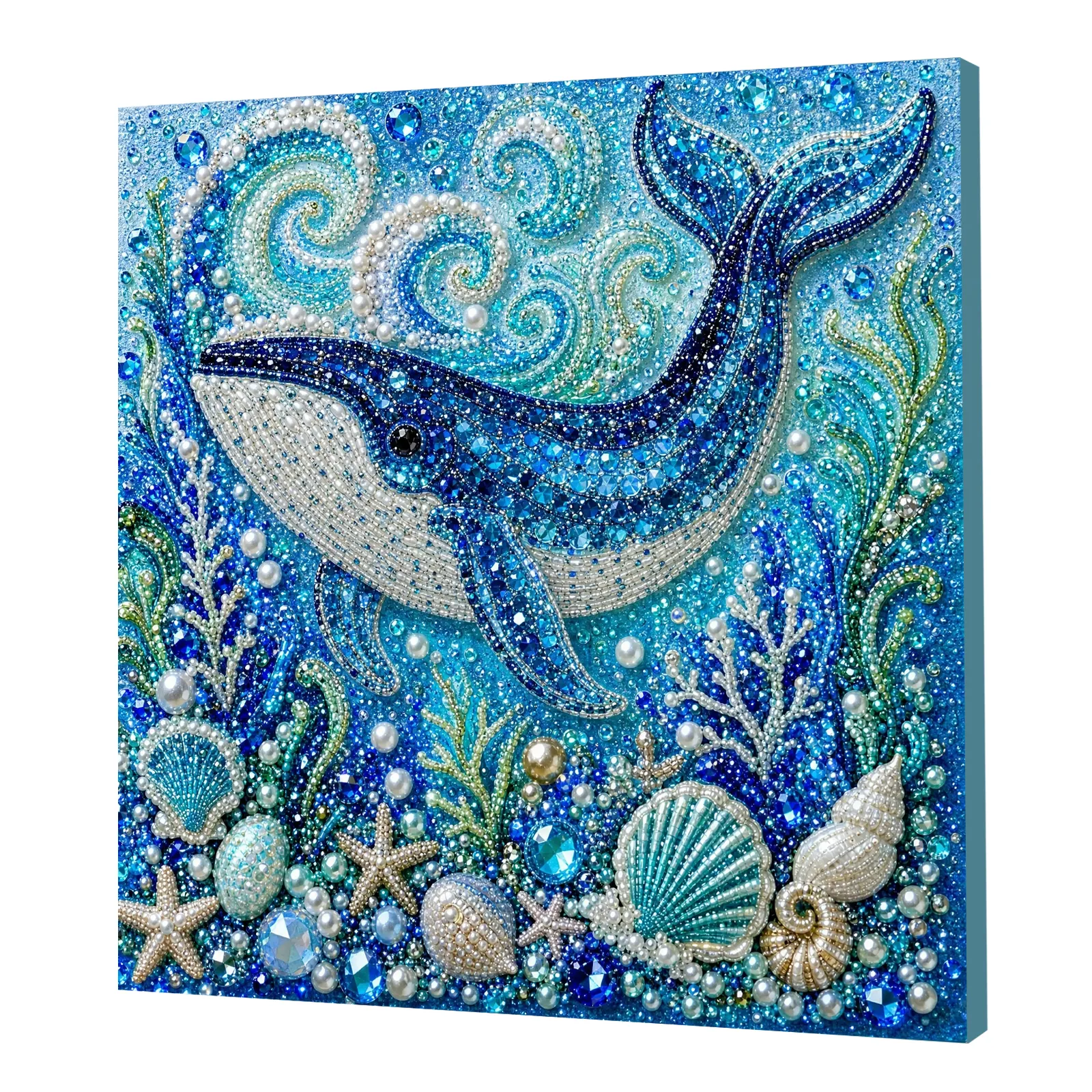 ★専用★DIY Pearl Painting クジラ 30x30cm DIY Whale Pearl Painting Art Kits for Home Wall Decor 20x20cm With