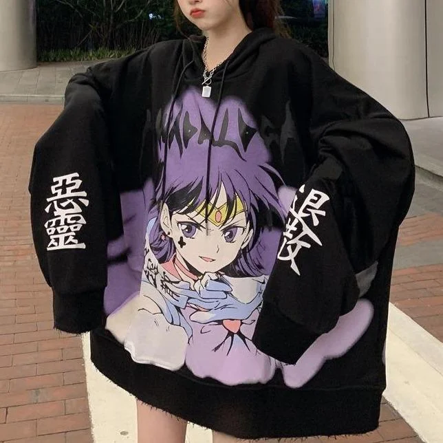 Jfashion Sailor Mars Purple Anime Vinge Hoodie SP16205