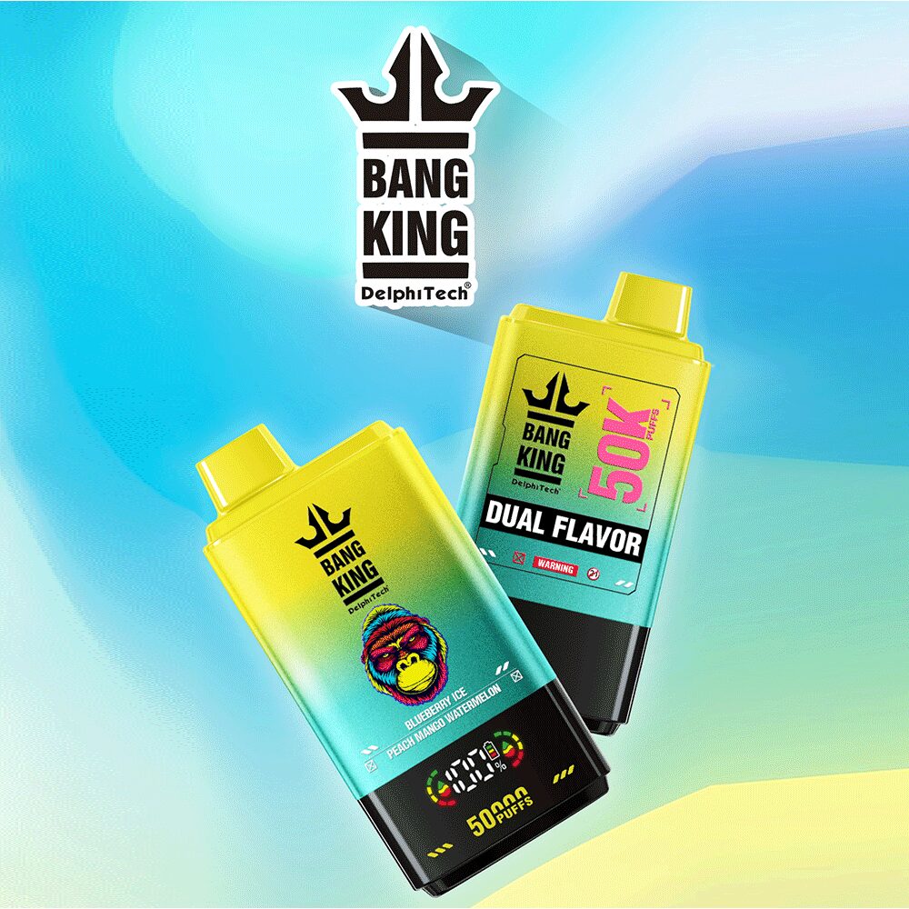 Bang King 50000 50k Puffs 2% 3% 5% Nicotine Double Taste LCD Display Disposable Vape(Box of 3) mysite fumotvapeshop