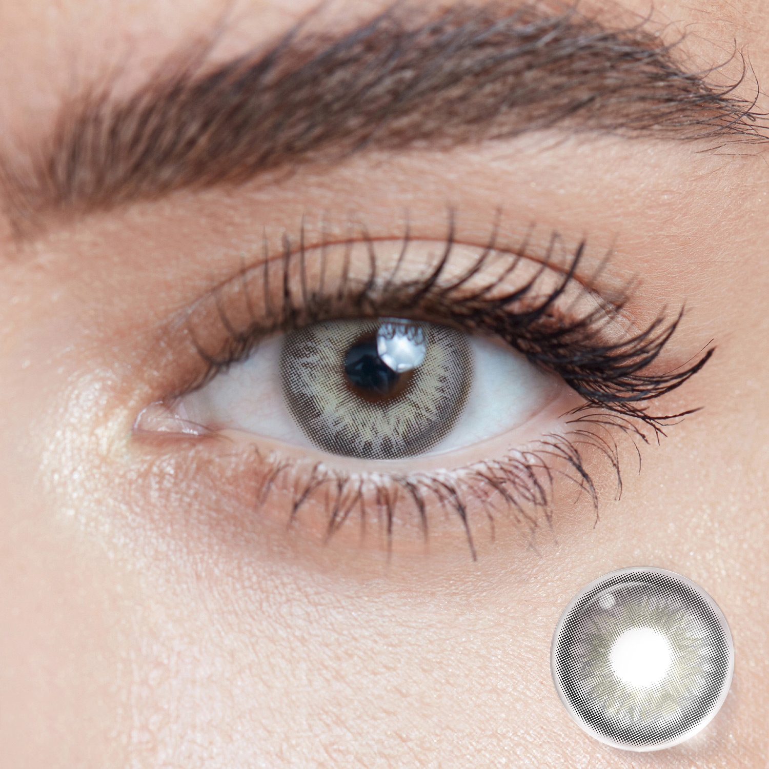 moody Barbie Grey Prescription Colored Contacts Yearly Disposable