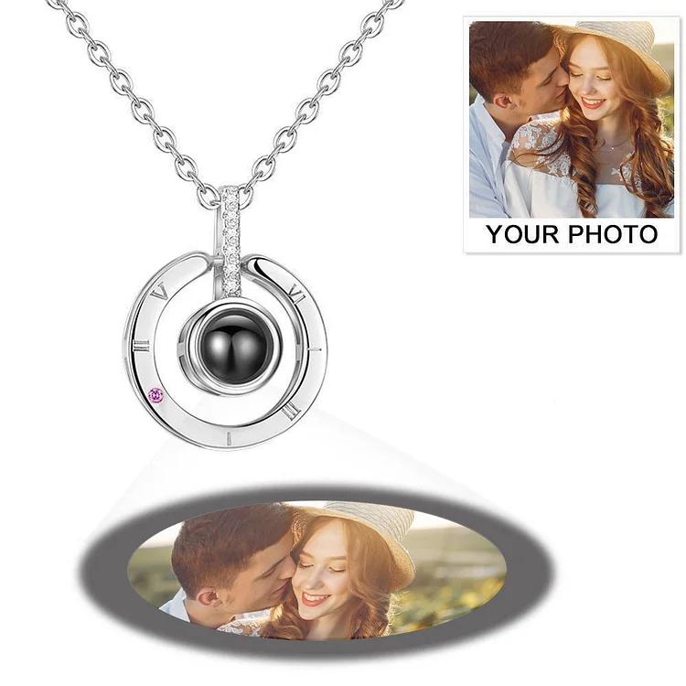 Personalized Photo Projection Necklace Custom Creative Necklace