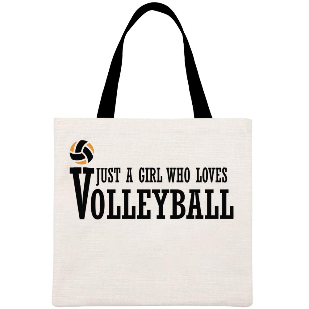 Funny Lover Volleyball Printed Linen Bag-Guru-buzz