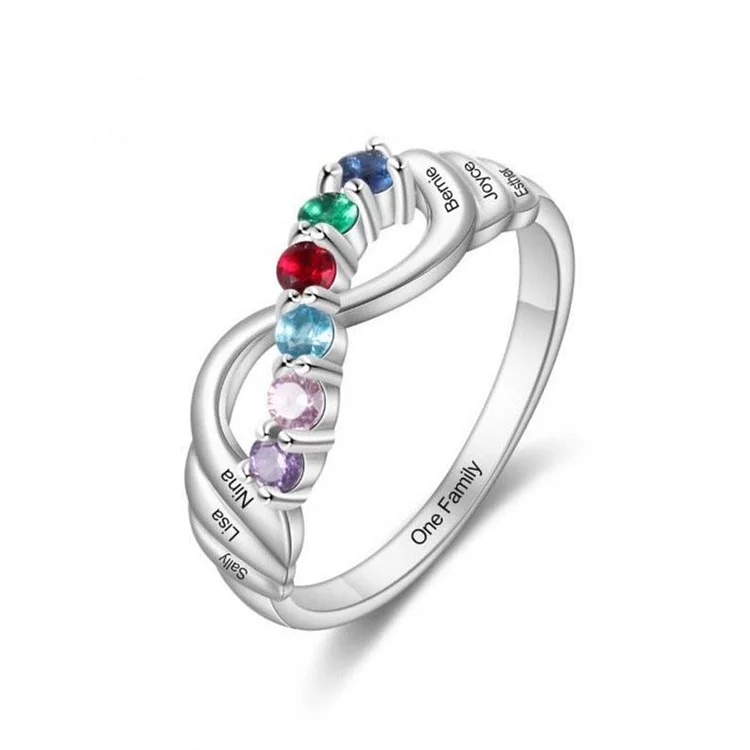 12 Color Birthstone Lucky Ring
