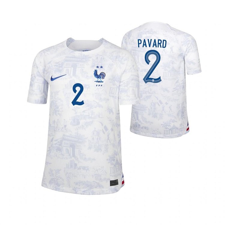 France Benjamin Pavard 2 Away Shirt Kids & Junior Minikit World Cup 2022