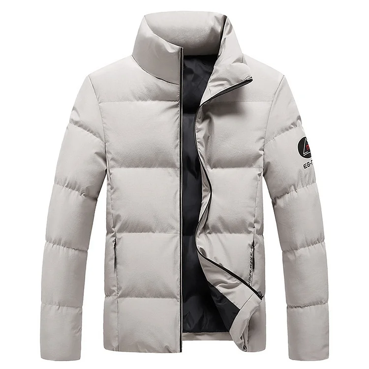 Stand collar men's pure cotton padded jacket