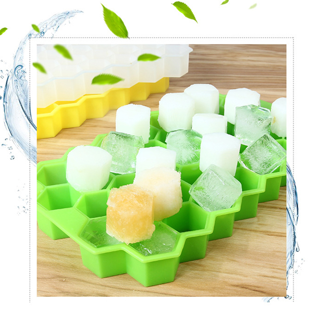 37 Cell Honeycomb Ice Cube Tray with Lid Ice Making Box Mold Random Color, 501 Original 
37 Cell Honeycomb Ice Cube Tray with Lid Ice Making Box Mold Random Color, 501 Original