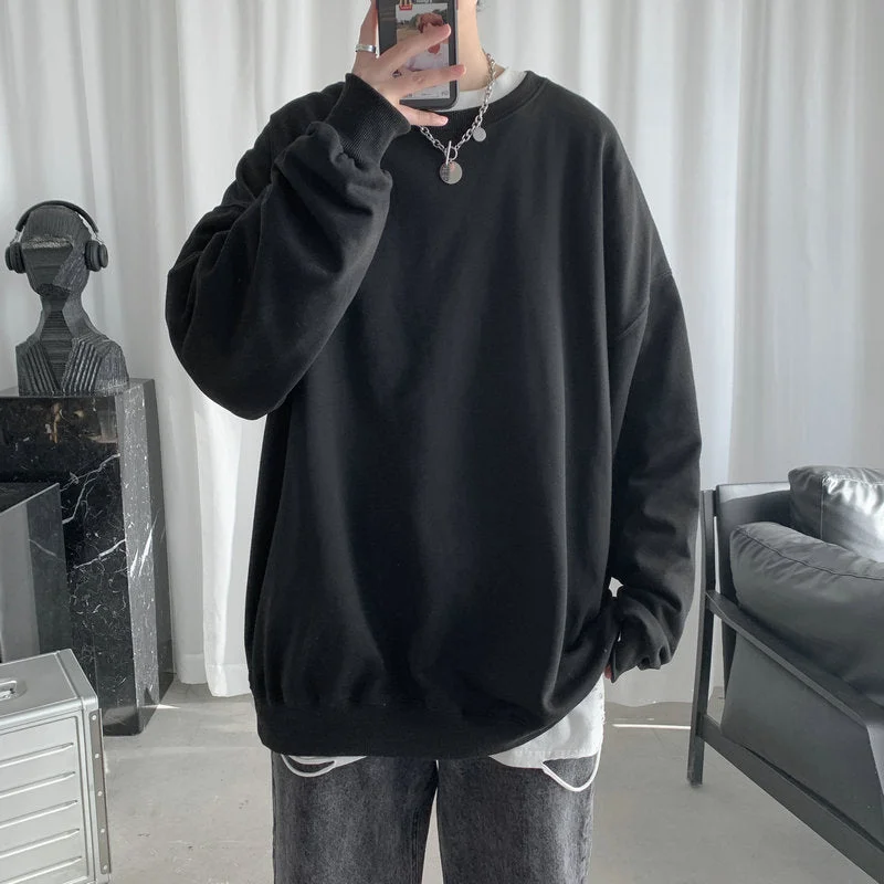 2022 Hoodies Sweatshirt Mens Black White Hip Hop Punk Pullover Streetwear Casual Fashion Clothes Mens Oversized Korean Harajuku