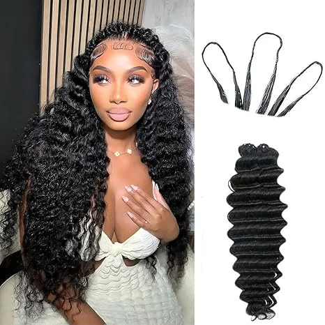 Deep Wave Pre-Looped Knotless Pre-Separated Feather Crochet Hair Extensions