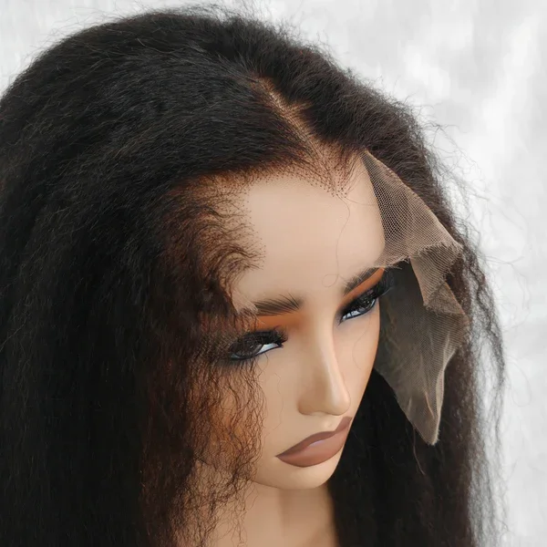 M-Shaped Hairline Kinky Straight HD Lace 13x6 Frontal Wig Lagos Hairline Wigs