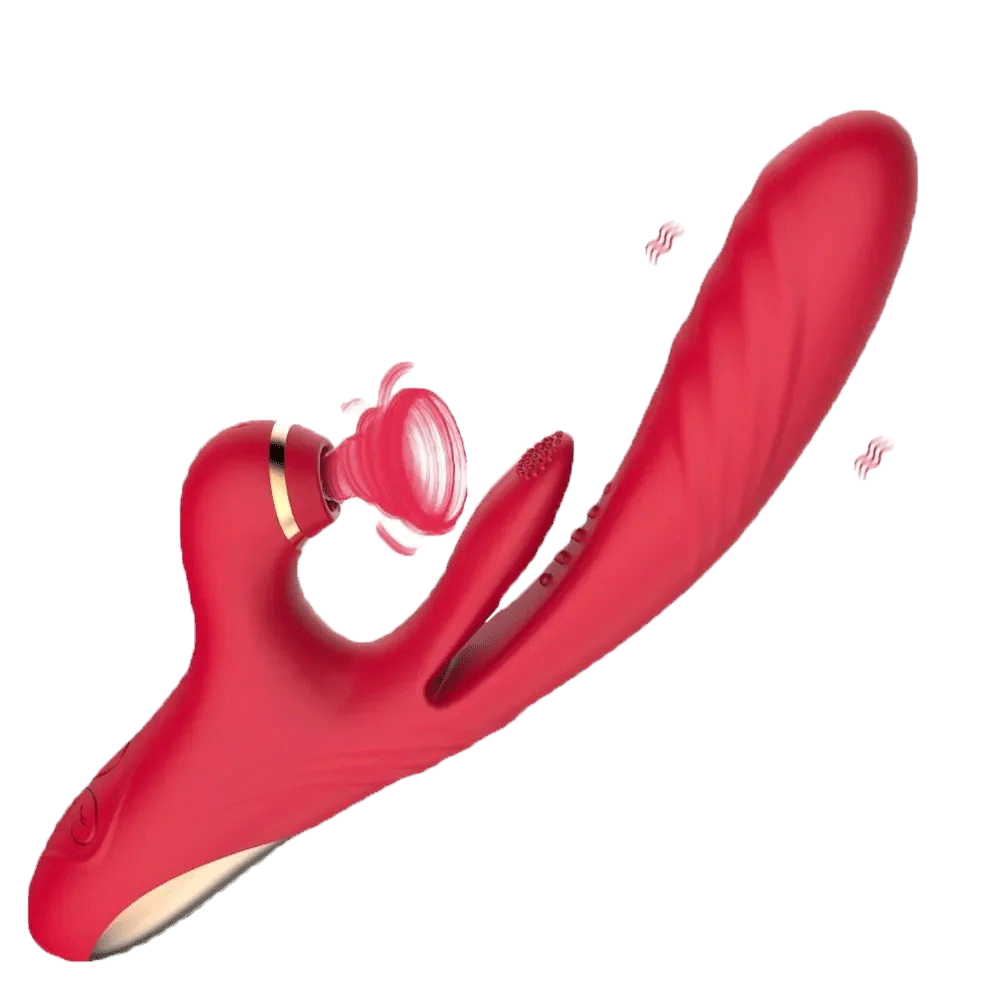 Novajoy - Rabbit Vibrator Suction Thrusting Vibration 3-in-1 Pleasure Stimulator By Rose Toy