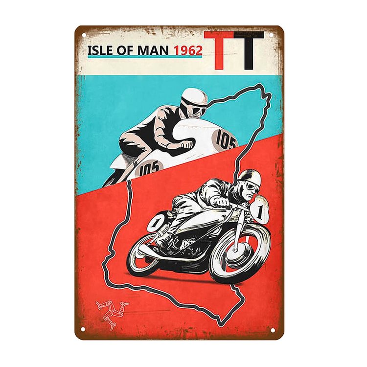 Isle of man 1962 TT - Vintage Tin Signs/Wooden Signs - 20*30cm/30*40cm