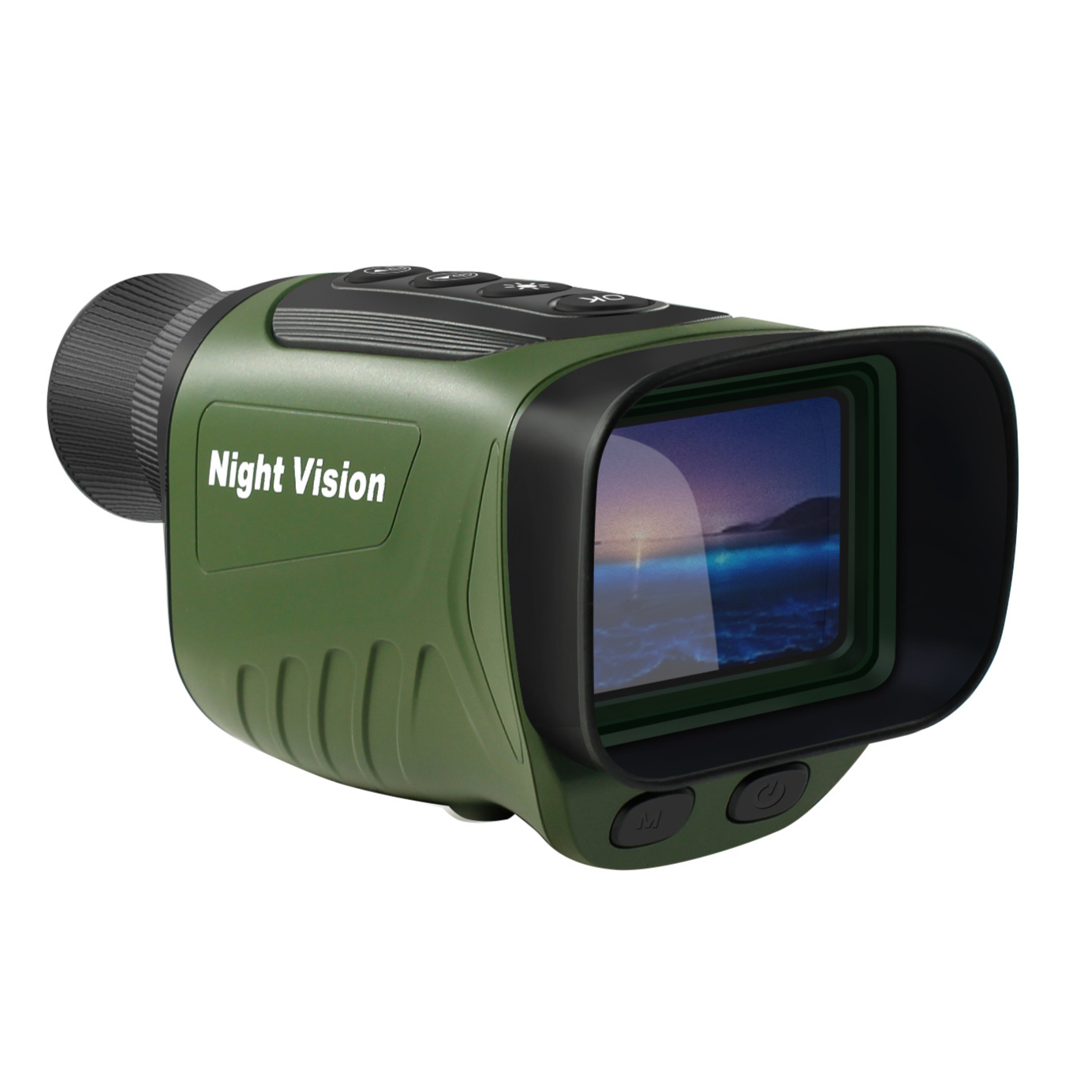 BekinTek Night Vision Monocular Rechargeable Telescope Infrared NVG Goggles Full Dark Observing 7x IR Adjustment 8x Digital Zoom 2.5K Video Recording 40M Photo 2 Inches HD Screen with 32G TF Card for Low Light Bird Watching Camping Concerts