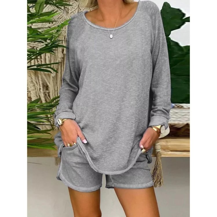 Women's Casual Long Sleeve T-Shirt Set