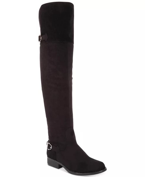 American Rag Women's Adarra Knee High Riding Boots Black Smooth Black Size 5 M - Shop Trendy Women's Clothing | LoverChic