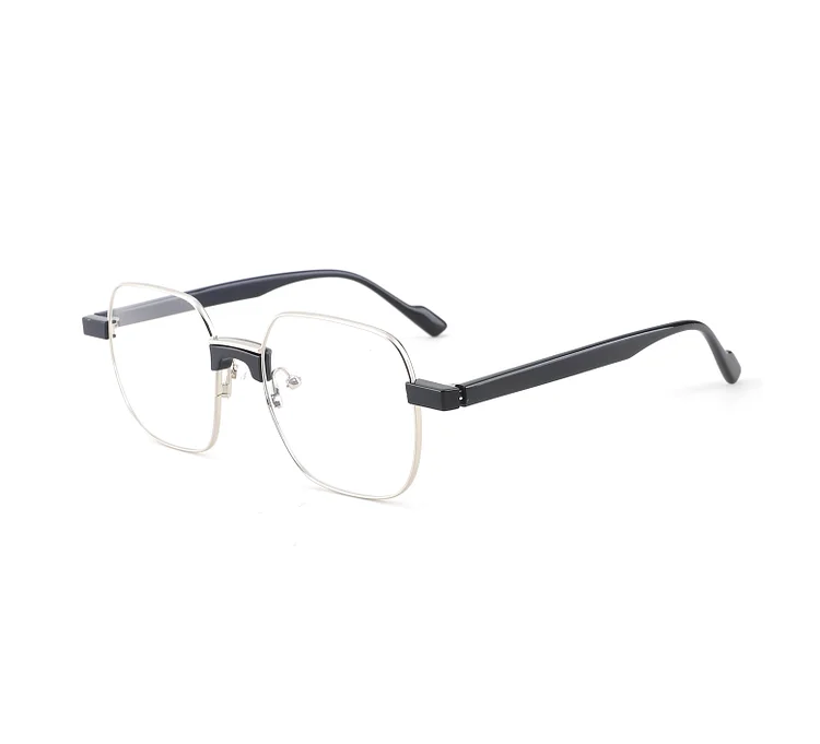 35052 Fashionable  square eyeglass frame acetate and metal combined newly 