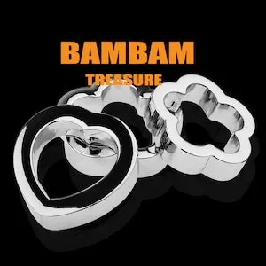 pornhint Pornhint Heart / Flower Shape Cock Ring, Weight Stretcher Training Set For Men, Scrotum Ring, Cock And Ball Ring, Gift For Him, Mature