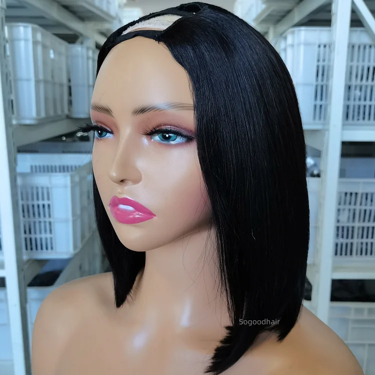 8" Bob Wig U Part Wig