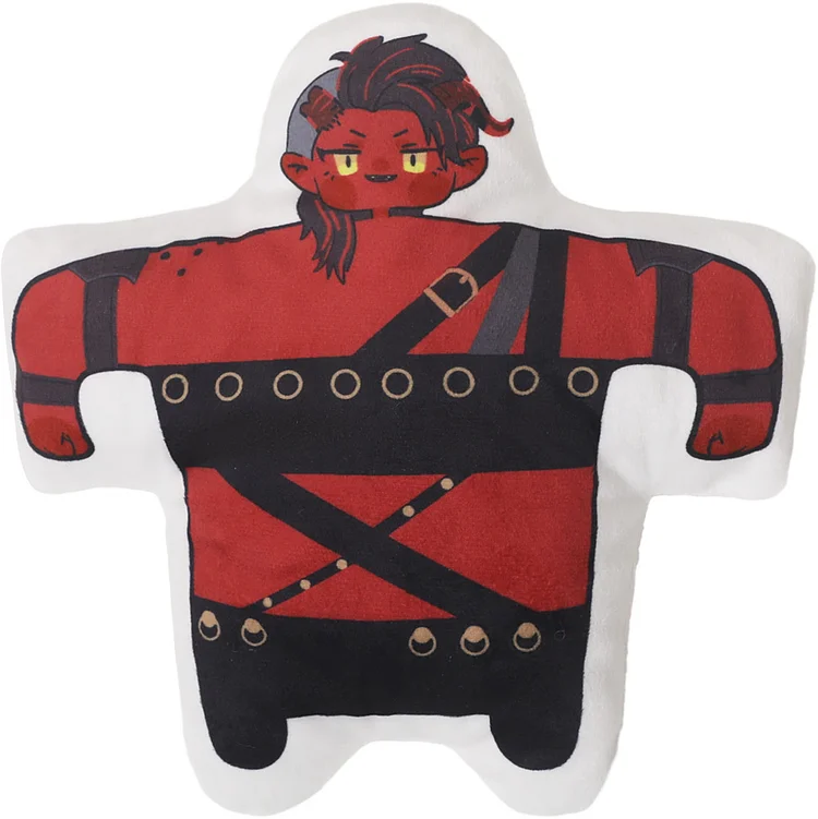 Baldur's Gate 2023 Karlach Red Printed Pillow Cosplay Accessories Halloween Carnival Props